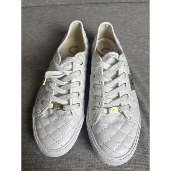 G By Guess GGoadie2-M Womens White Quilted Designer Sneakers Size 8.5M - Picture 2 of 11